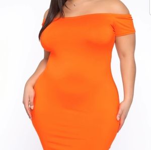 Fashionnova Spicy Mamacita Dress - Neon Orange